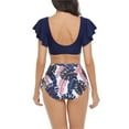 thumbnail image 6 of Liacowi Mommy and Me Swimsuits 2 Piece Bikinis Set Print Fly Sleeve Tops + Briefs Swimwear Bathing Suit Beachwear for Women＆＆Girls, 6 of 9