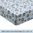 thumbnail image 6 of MVP Sports #32 #24 Basketball Baseball Football 3 Piece Multicolor Blue Cotton Toddler Sheet Set, 6 of 7