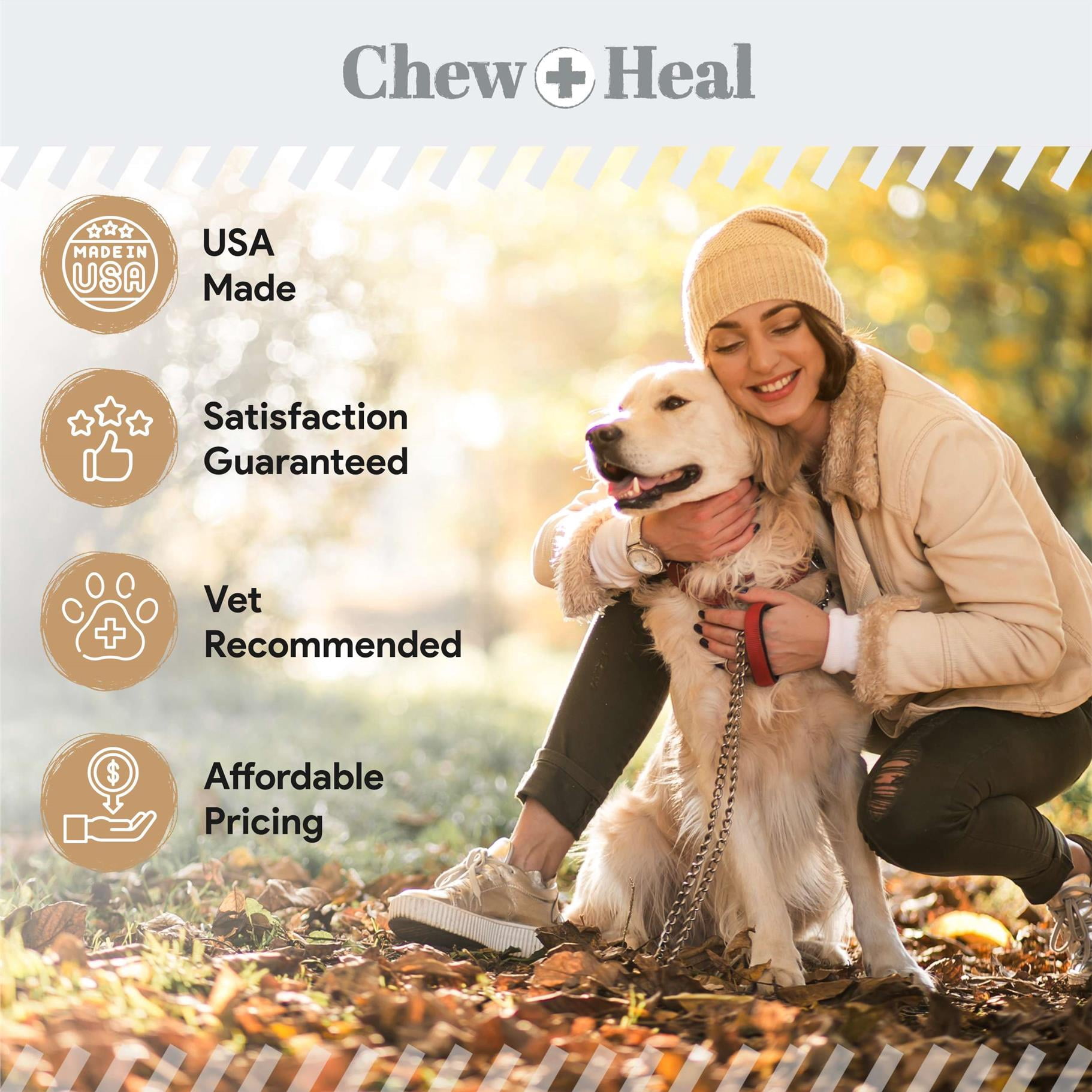 Dog Calming Treats, 120 Anxiety Relief Soft Chews for Dogs - Peanut Butter Flavor (2 Packs of 60)