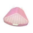 thumbnail image 3 of Inodoro de Caja de Arena para Conejos, Portátil, Duradero con Rejilla, Entrenador de Orinal para Animales Pequeños de Conejo, Accesorios de Jaula, Sum Rosado Colco bandeja de arena para conejos, 3 of 7