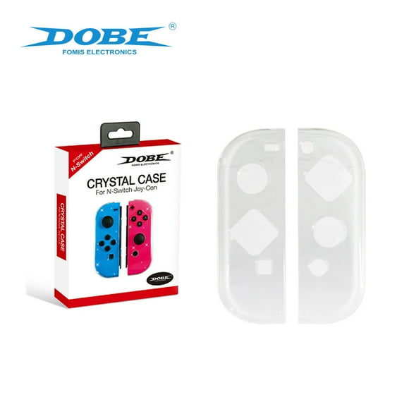 Switch Joy-Con Étui Cristal Transparent - Coque Rigide de Protection pour Manettes NS Gauche/droite / Résistant aux Rayures, Résistant au Jaune