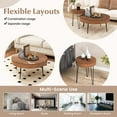 thumbnail image 6 of Costway Farmhouse Round CoffeeTable Set of 2 End Table Natural Finish for Living Room Coffee, 6 of 10