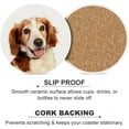 thumbnail image 6 of 4 pcs SKYSONIC Round Drink Coasters Beautiful Portraits of Dog on White Absorbent Ceramic Coaster with Cork Base for Coffee Cups for Home Decor, 6 of 6