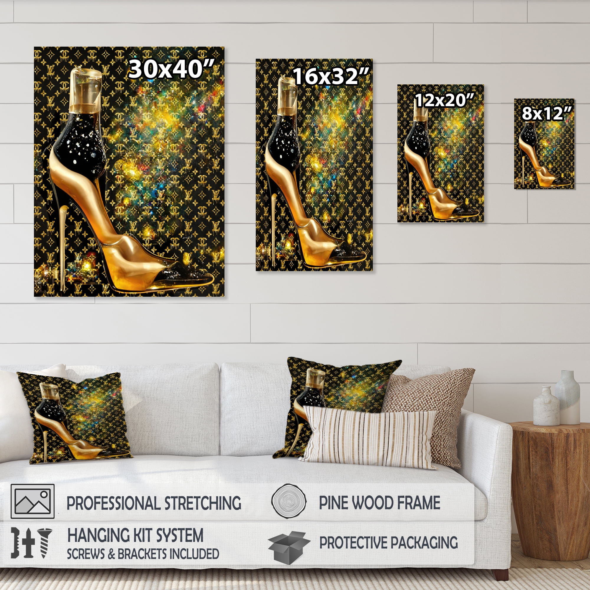 Designart Luxurious Stilettos VI Canvas Wall Art