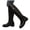Black, variant on Womens Fashion Black Knee High Riding Boots Low Heel Leather Wide Calf Knee Length Western Cowboy Booties