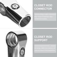 thumbnail image 2 of 12 Pcs Aluminum Pipe Joint Closet Pole Connector Alloy Stainless Steel Rod Connectors Socket, 2 of 6