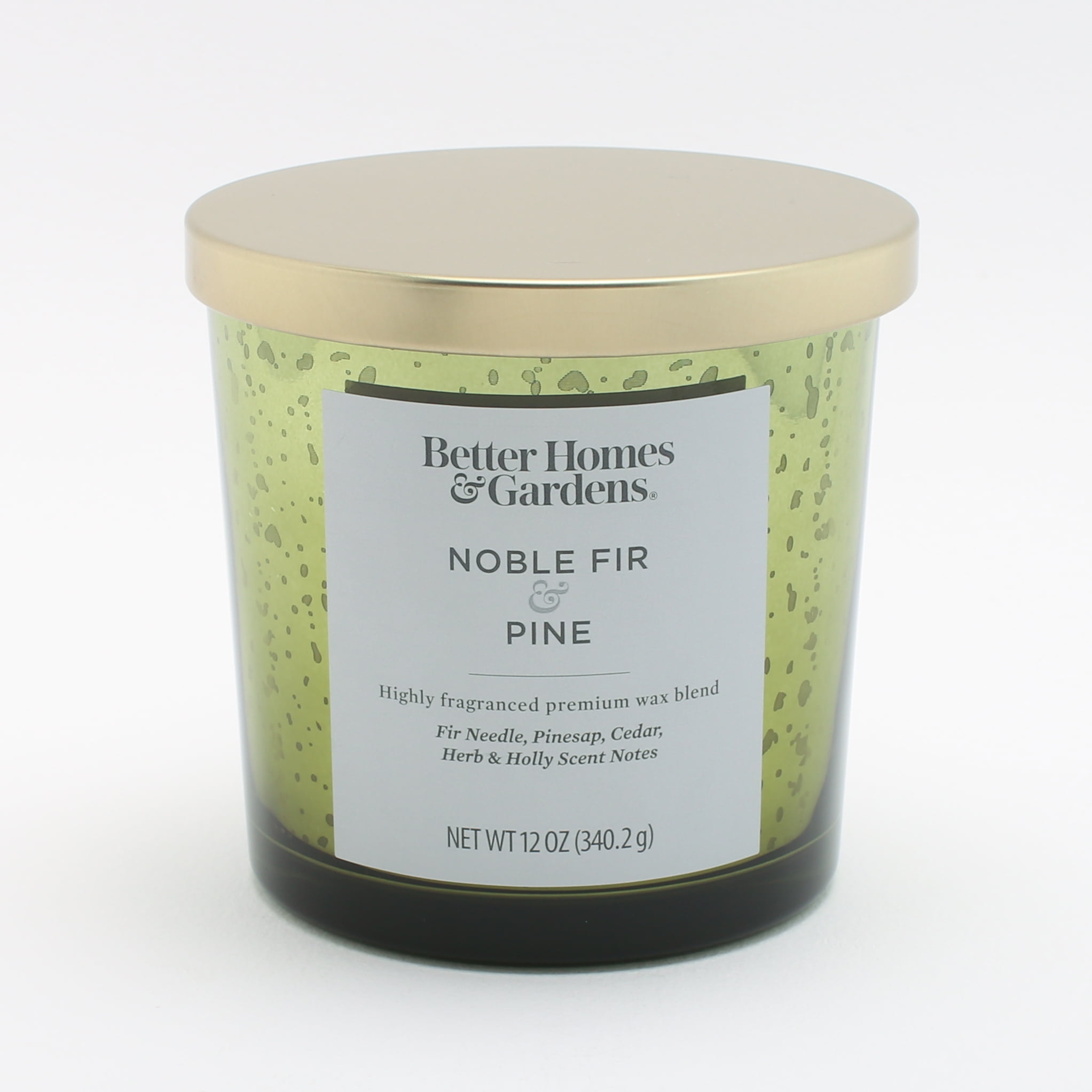 Better Homes & Gardens 12oz Noble Fir & Pine Scented Single-Wick Mercury Jar Candle
