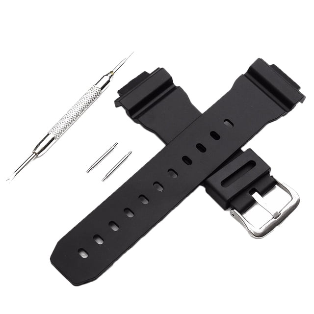 QualitChoice Workmanship Compact Size Breahable Silicone Band Watches Accessories Replaced Part Firm Structure Watch Bands black 22cm 1Set