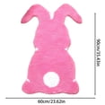 thumbnail image 3 of Fmbmuo Bunny Shaped Easter Floor Mat for Bedroom Decor Non Slip, Washable Indoor Entryway Rug, Easter Bunny Pink Bohemian Area Rug, 24"x35", 3 of 5