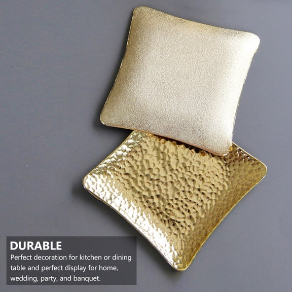 ORDDIART 1Pcs Golden Metal Coasters Heat Resistant and Insulation for Heat Mats and Kitchen Decor