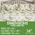 thumbnail image 3 of HOMES PERCEPTION 4 Pcs King Size Microfiber Sheet Sets – 16” Extra Deep Pocket Wrinkle Free Breathable Microfiber King Sheets (Lime Green Floral), 3 of 8