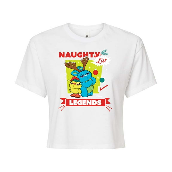 Toy Story - Naughty List Legends - Juniors Cropped Cotton Blend T-Shirt