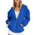 thumbnail image 1 of Sudadera con capucha SCZ con cremallera de manga larga azul 3XL, 1 of 6