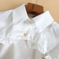 thumbnail image 5 of Fulijie Women Solid Ruffle Detachable Blouse with False Collar Half Shirt Collar, 5 of 5