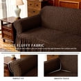 thumbnail image 4 of Subrtex Seersucker 1 Piece Armchair Slipcover with Ruffle Skirt(Armchair, Chocolate), 4 of 8