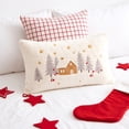 thumbnail image 5 of Christmas Tree Pillow Cover 12 x 20 Inch, Xmas Decorations, Soft Plush Faux Fur Holiday Winter Decorative Throw Pillows for Sofa Bedroom Bed Home Décor(E), 5 of 6