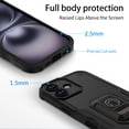 thumbnail image 4 of Hootek Designed for iPhone 16 Case with Magnetic Invisible Stand [Drop Protection] [Compatible with Car Mount] Anti-Slip Grip, Shockproof Slim Case Magnetic Phone Case for iPhone 16, Black, 4 of 7