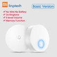 thumbnail image 1 of Timbre de la puerta Xiaomi Linptech Timbre inalámbrico autoalimentado Tono de electricidad de generación automática Sin batería Sin cable Versión básica Timbre de la puerta, 1 of 7