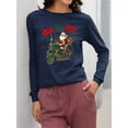 thumbnail image 2 of Ho Ho Ho Y'all - Santa Tractor Xmas Women's Long Sleeve, 2 of 4