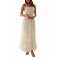 thumbnail image 2 of Jaimenalin Women'S Halter Tie Back Sleeveless Tiered Smocked Maxi Dress Color S, 2 of 7