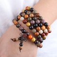 thumbnail image 2 of Pulsera envolvente de madera Natural YONGSHENG collar tibetano de 108 Cuentas de Mala de oración, 2 of 4