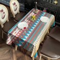 thumbnail image 2 of Bright Tribal Striped Pattern Rectangle Tablecloth 60"x120",Waterproof Polyester Rectangle Table Cloth, Wipeable Spillproof Polyester Tablecloth for Dining, Camping, Indoor and Outdoor, 2 of 6