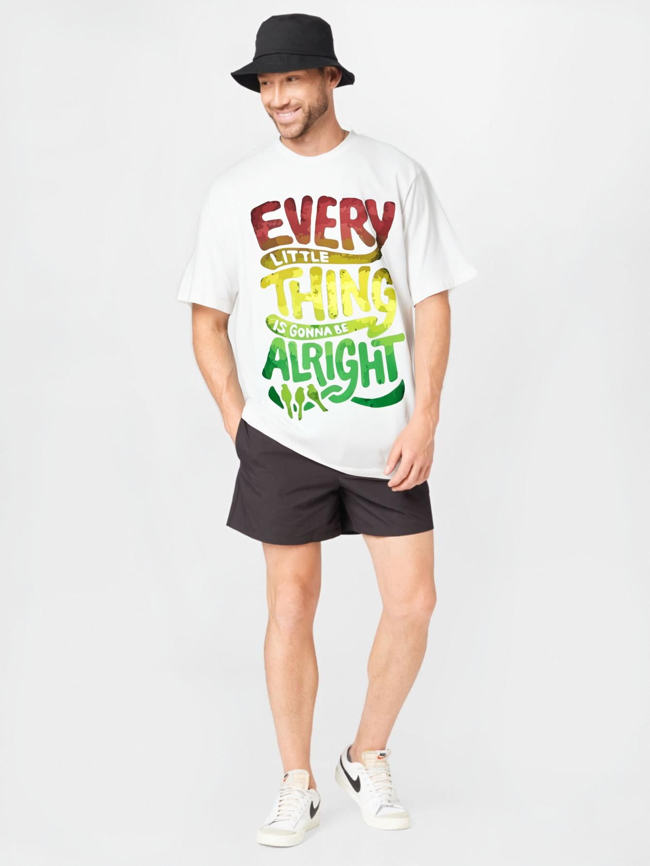 Camisetas gráficas vibrantes "Todo va a estar bien": cómodas camisetas ...