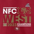thumbnail image 4 of Men's Fanatics  Scarlet San Francisco 49ers 2023 NFC West Division Champions Conquer T-Shirt, 4 of 4