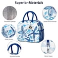 thumbnail image 4 of Lunch Bag Lunch Box for Women Reusable Insulated Lunch Bags,Water-Resistant Watercolor Blue Ocean Sea Star Cooler Lunch Tote Bag, Large Capacity for Work Travel Picnic, 4 of 6