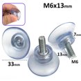 thumbnail image 3 of Ganchos de ventosa con vástago de tornillo M6 M8, almohadillas de ventosa transparentes, soporte adhesivo fuerte para puerta de pared de baño de vidrio de coche, 2/5/10/20 piezas, 3 of 5