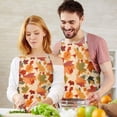 thumbnail image 3 of Autumn Fall Leaves Pattern Apron-Garden Aprons for Women with Pockets-Cotton Linen Waterproof Kitchen Cooking Gardening Aprons Adjustable for Kitchen,Cooking,BBQ and Salon 33"x27", 3 of 7