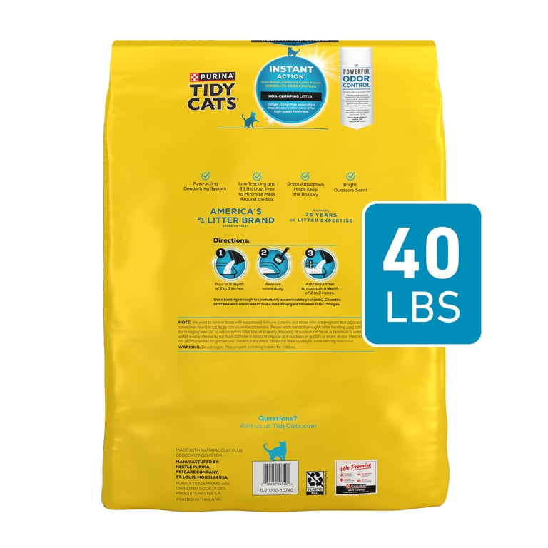 Purina Tidy Cats Instant Action Non-Clumping Litter, 40 lb photo 6
