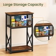 thumbnail image 6 of Snughome 10 Gallon Fish Tank Stand, 3 Tier Aquarium Stand with Storage, Heavy Metal Reptile Tank Stand, Holds 220lbs, 20.47" x 11.42" x 30.91", Rustic Brown, 6 of 8