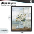 thumbnail image 4 of Stupell Industries Traditional Seaside Florals on Windowsill Black Floating Frame Canvas Art, 25 x 31, by Carol Robinson, 4 of 8