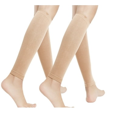 SSKDBFJG Medical Compression Socks for Women & Men 20-30 mmHg, knee High Open Toe Stocking for Edema, Varicose Veins(2 pairs）