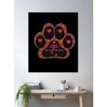 thumbnail image 2 of Dog Paw Print - Awesome Quote In Red Shade -When I Needed A Hand You Gave Me Your Paw! Poster Wall Art, Modern Wall Decor, 12x18 UNFRAMED, 2 of 3
