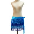 thumbnail image 6 of Sequin Tassel Skirt Women Belly Dance Hip Scarf Wrap for Samba Cha Cha, 6 of 9