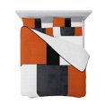 thumbnail image 7 of Burnt Orange Black Grey Twin XL Size Down Alternative Comforter,Lightweight Comforter Quilt Bedding Set with Pillow Shams Geometric Modernism Color Block Bed Comforter Duvet Insert 68"x98", 7 of 7
