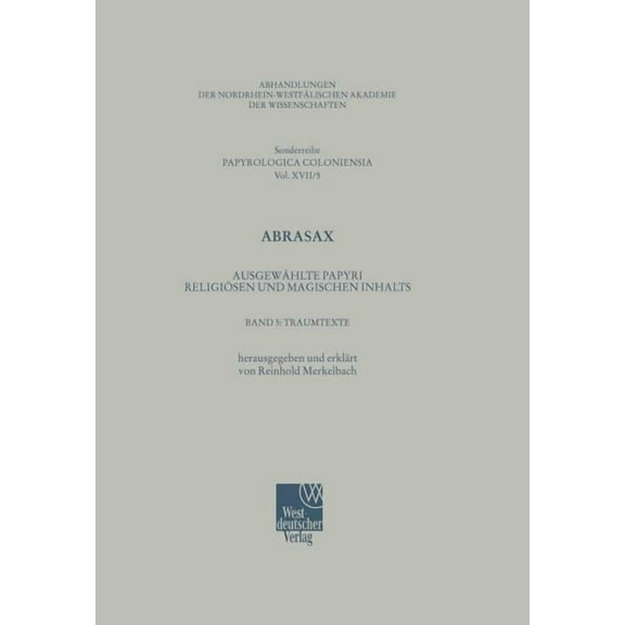 Abhandlungen Der Nordrhein-Westfälischen Traumtexte, (Paperback)