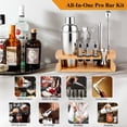 thumbnail image 6 of Coliware 16pcs Bartender Kit, Stainless Steel Cocktail Shaker Set with Bamboo Stand, Full Bar Cart Accessories, Bareware Tool Set for Home Bar, 6 of 9