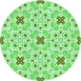 thumbnail image 1 of Ahgly Company Machine Washable Indoor Round Transitional Jade Green Area Rugs, 4' Round, 1 of 7
