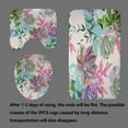thumbnail image 4 of 4PCS Pink Rose Peony Floral Shower Curtain Sets with Rugs, Waterproof Fabric Black Shower Curtain, Spring Purple Hydrangea Flower Butterfly Green Leaves Plant Garden Girls Women Bathroom Decor, 4 of 7