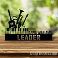 thumbnail image 4 of Craftnamesign Custom Wooden Music Studio Desk Name Plate, Musician Metal Nameplate, Office Decor, 4 of 5