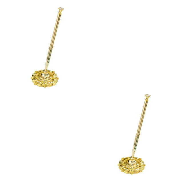 Sidaley Bolígrafos Suministros de boda Bolígrafo adjunto al escritorio Herramienta de escritura multicolor Accesorio de negocios Joya Pequeña Joya/Oro 2piezas