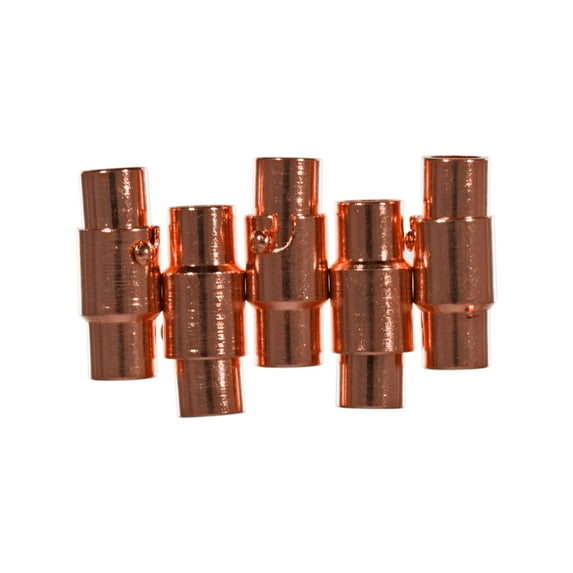 4mm Locking Magnetic Clasps by Craft County - Beaded and Charmed Crafts - Brass Finish Cord End Caps and Connectors