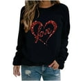 thumbnail image 3 of VKOYWKM Women's Heart Print Shirts Valentine's Day T-Shirts Long Sleeve Crew Neck Loose Fit Valentine Tops Romantic Holiday Pullover, 3 of 4