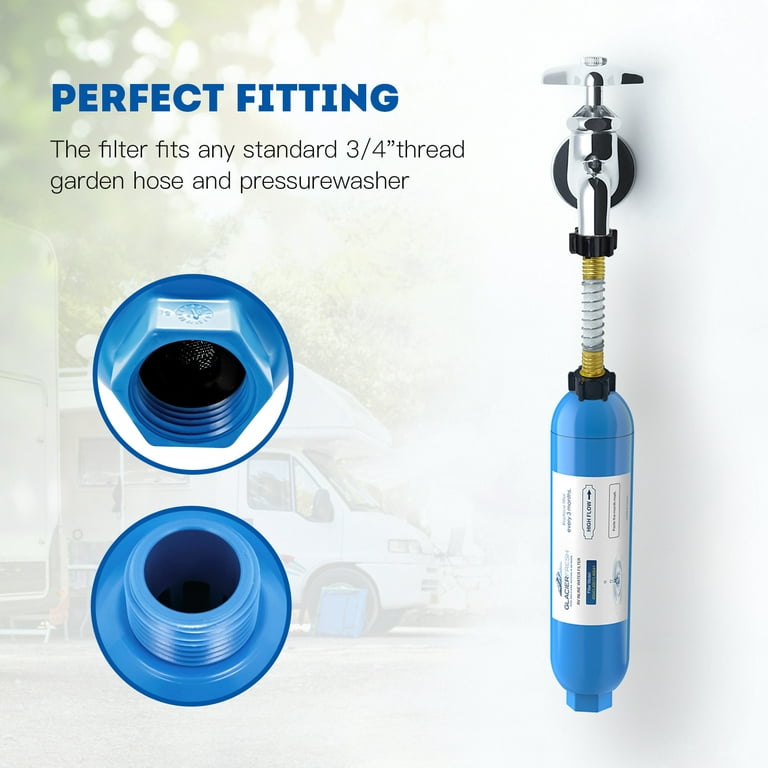 PureSpring RV/Camper Water Filter with Flexible Hose Protector