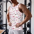 thumbnail image 5 of Lsque Cute Poodle Dog Pattern Mens Tank Tops Muscle Athletic Quick Dry Sleeveless Workout Fitness T Shirts Beach Tank Top, Loose-fit Sleeveless Shirt for Men-Medium, 5 of 7