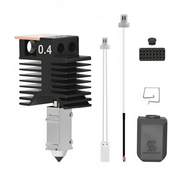 Kit de extrusor para impresora 3D, accesorios para impresora 3D, bloque calefactor del extrusor, a prueba de fugas, fácil de usar, pieza de repuesto, 04 mm