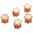 thumbnail image 4 of 5pcs House Gadgets Mini Musical Instruments Musical Instrument Award Mini Drum Collectibles Mini Percussion Instruments（3X3X3CM，Golden Red）, 4 of 4